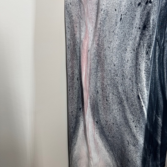 Go by Go Silk 100% Silk Black Gray Marble Print Women's Dress Size Small - Picture 6 of 15